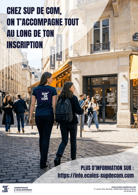 Affiche Sup de Com accompagnement inscription