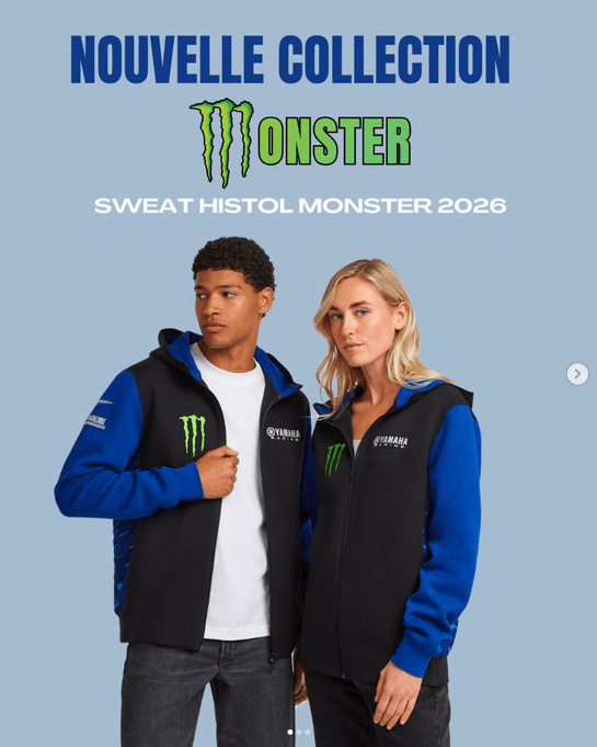 Post nouvelle collection Monster pour Yamaha Team Menduni